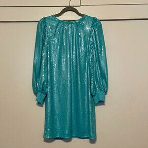 Alice + Olivia Pauletta Sequined mini dress  Blue •